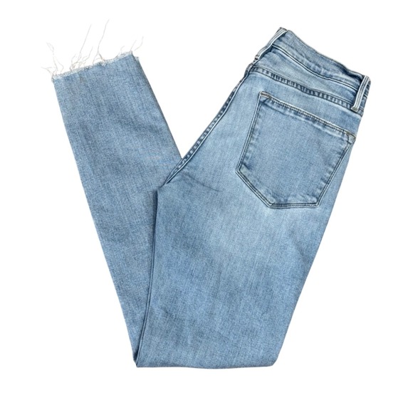 Frame Denim Denim - FRAME Le High Skinny Jeans Frayed Hem Light Wash Denim Size 26